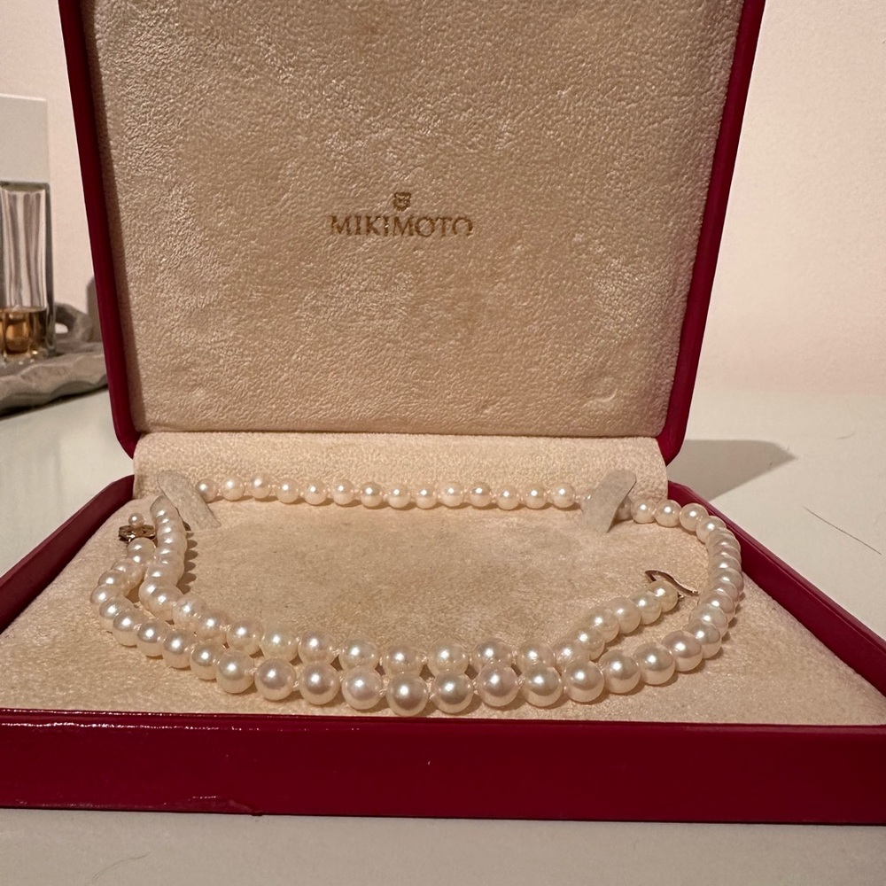 Mikimoto White Pearl Multi-Strand Necklace